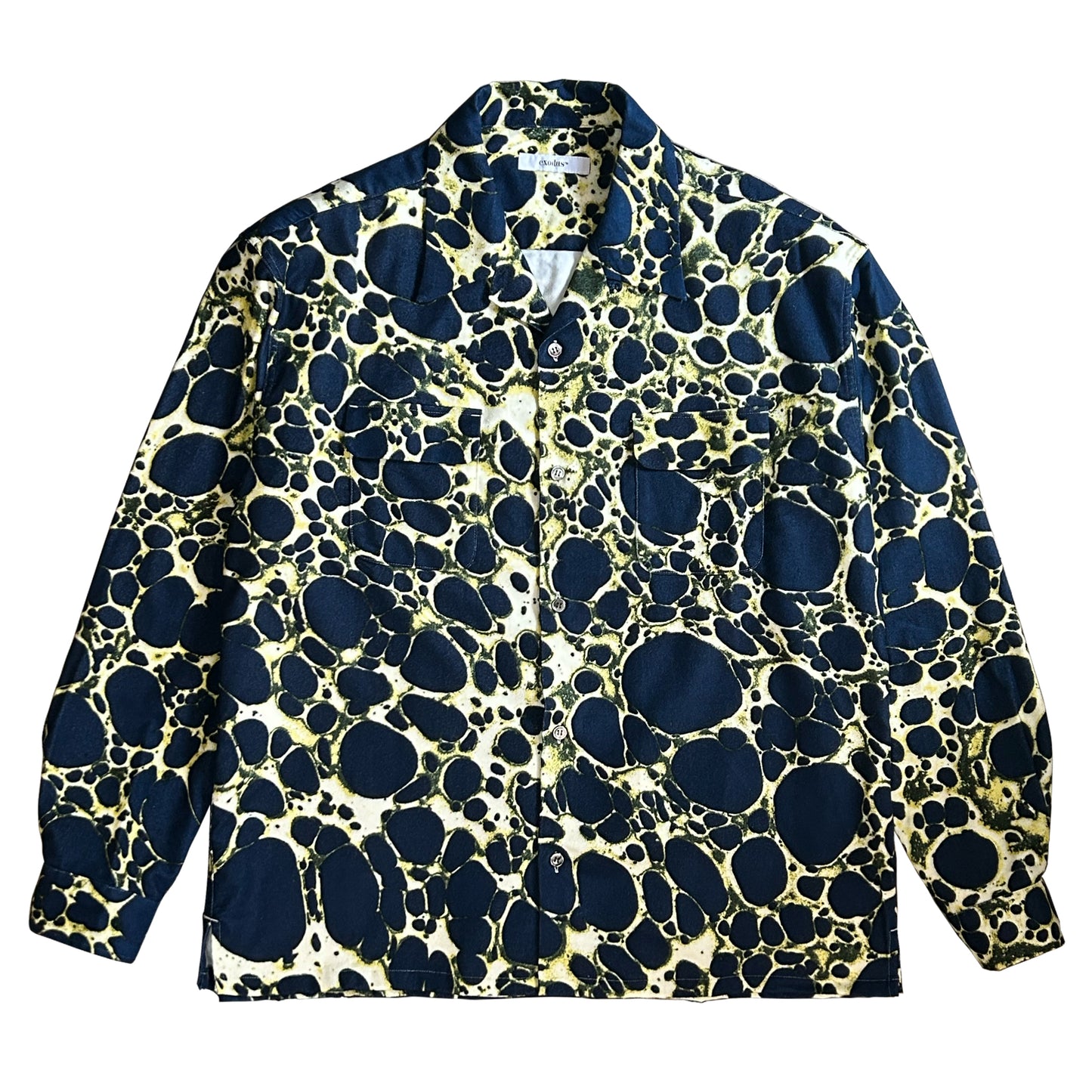 ABSTRACT SHATTER OPEN COLLAR SHIRT