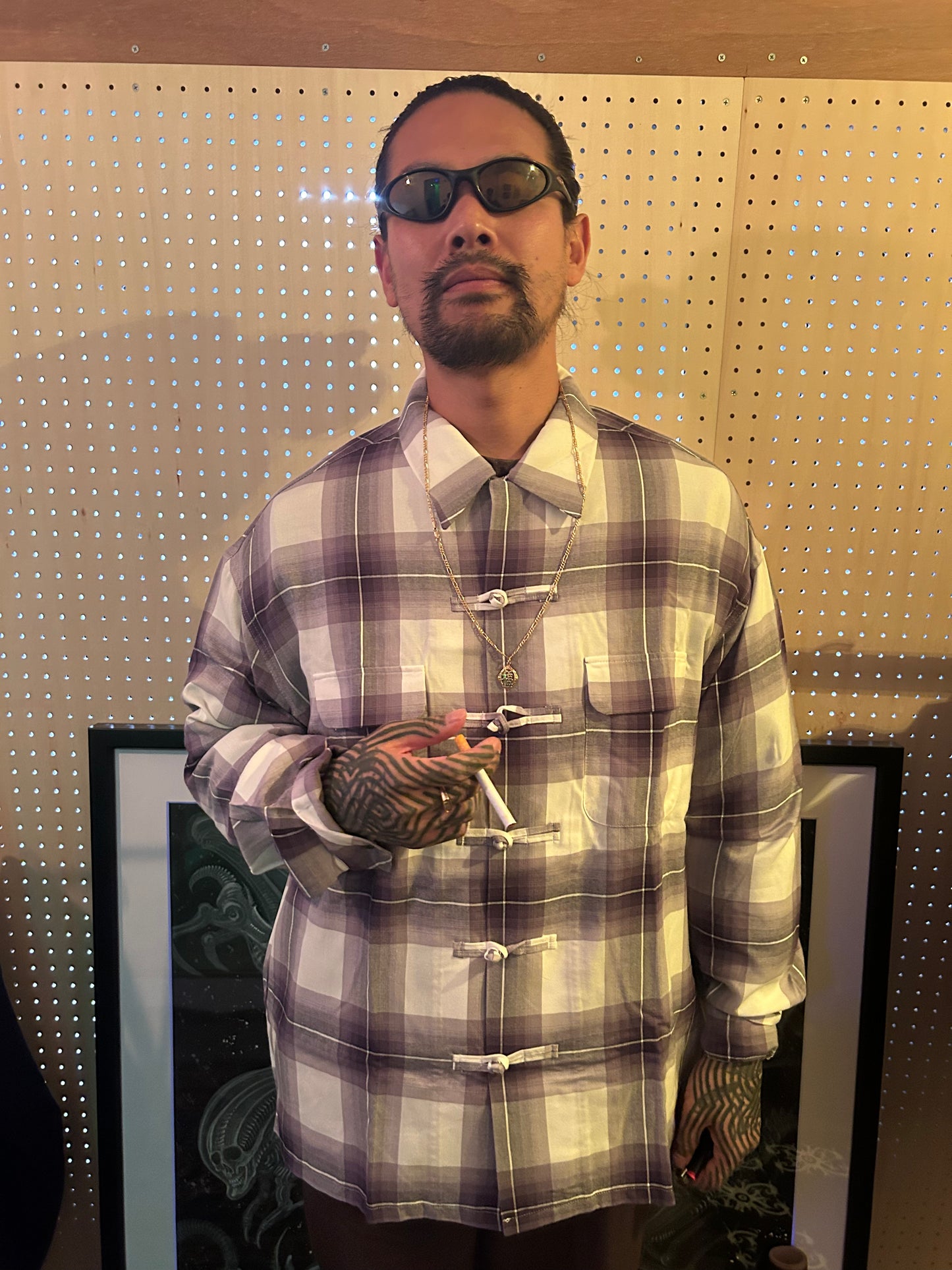 OMBRE CHECK ORIENTAL SHIRT