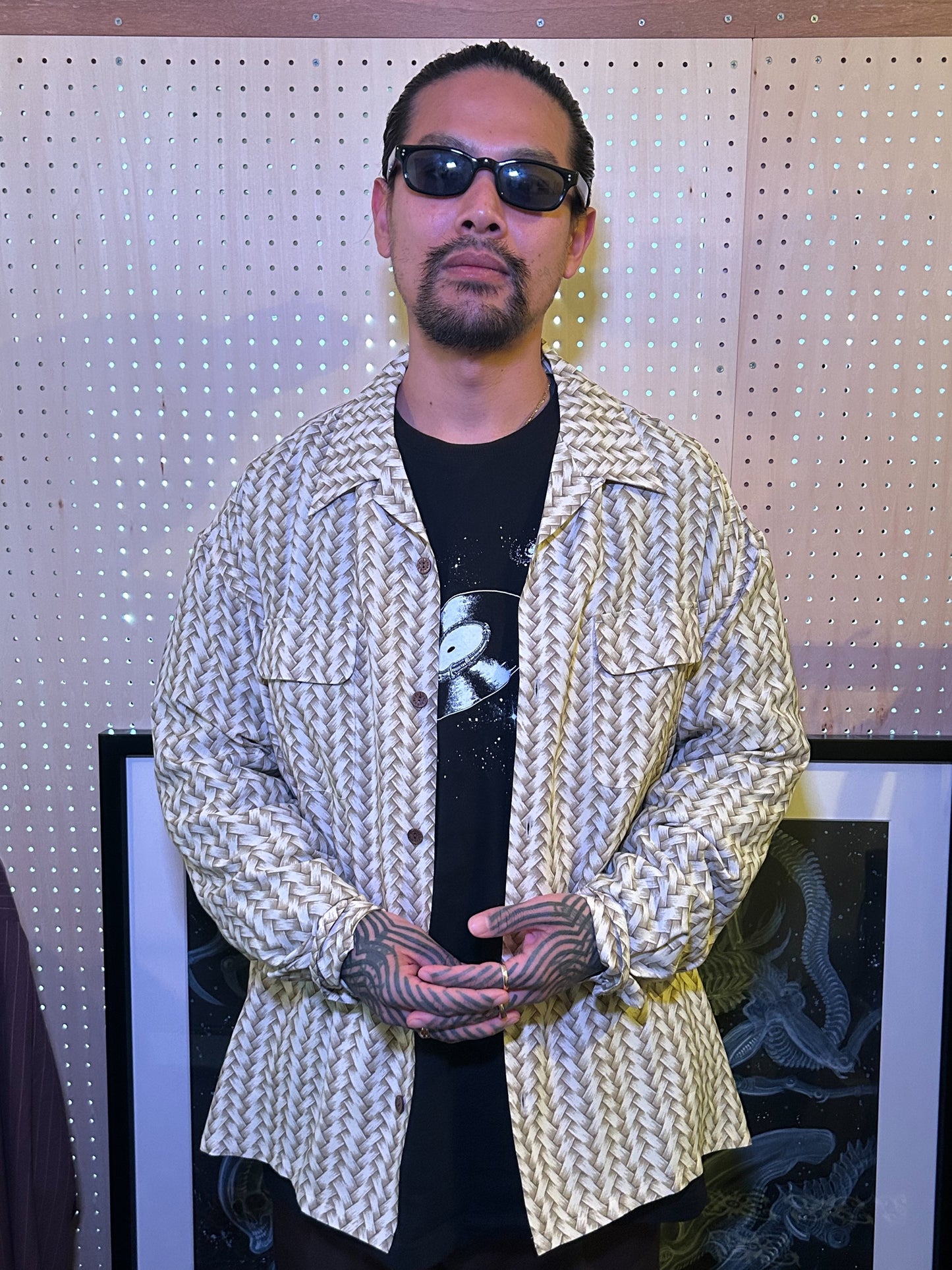 AJIRO BAMBOO L/S HAWAIIAN SHIRT