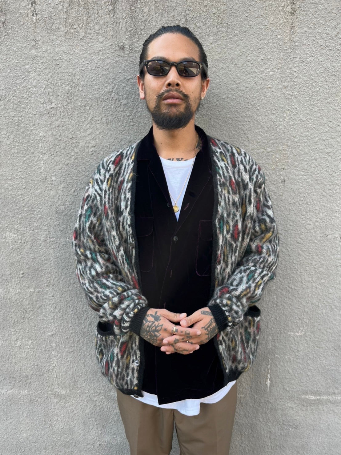 MULTI JAGUAR KNIT CARDIGAN