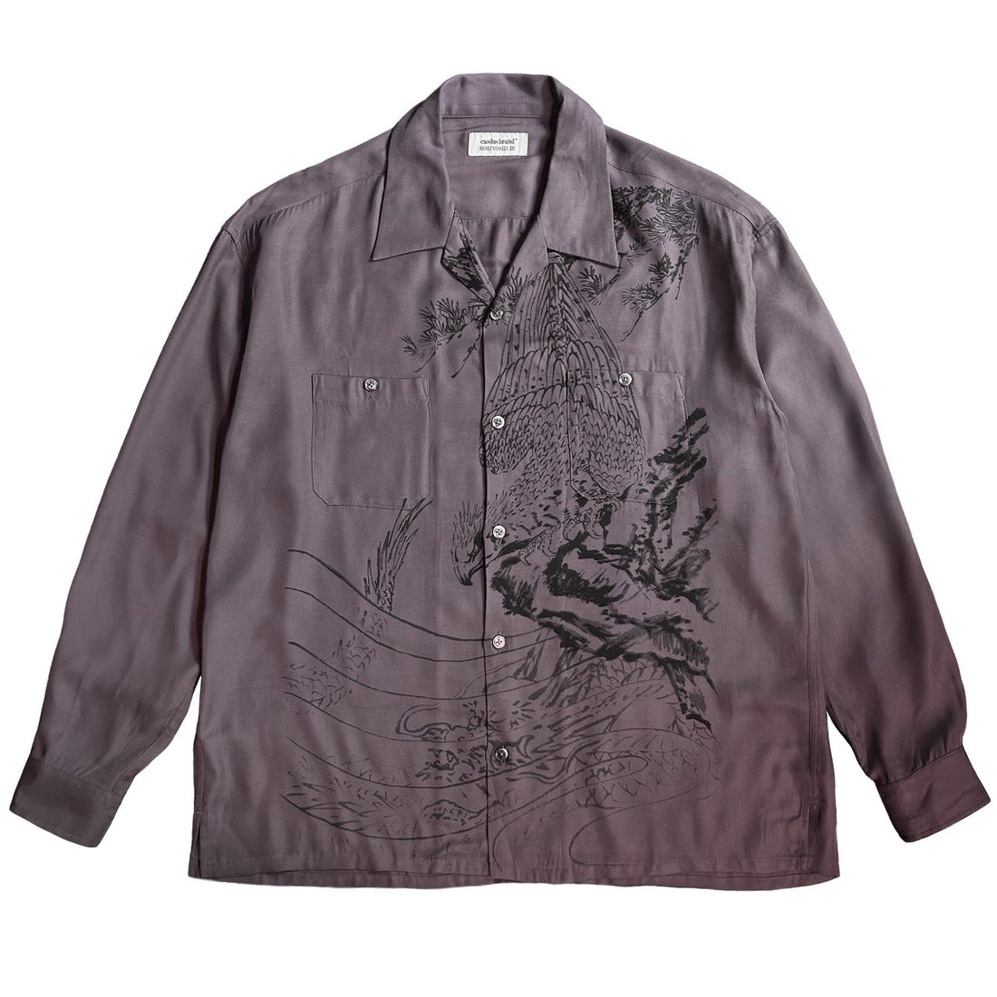 HORIYOSHI III TAKA/DRAGON L/S HAWAIIAN SHIRT