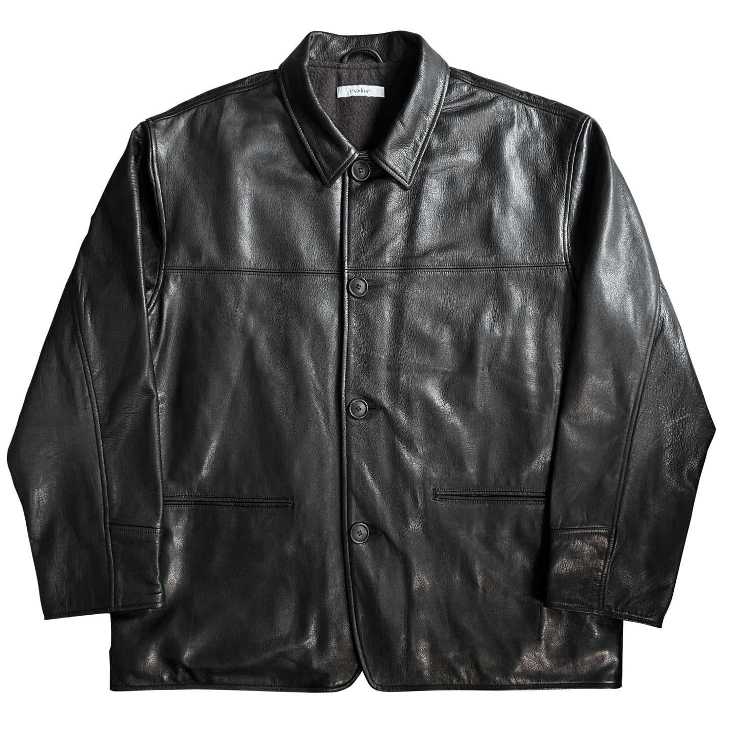 LEATHER HALF COAT