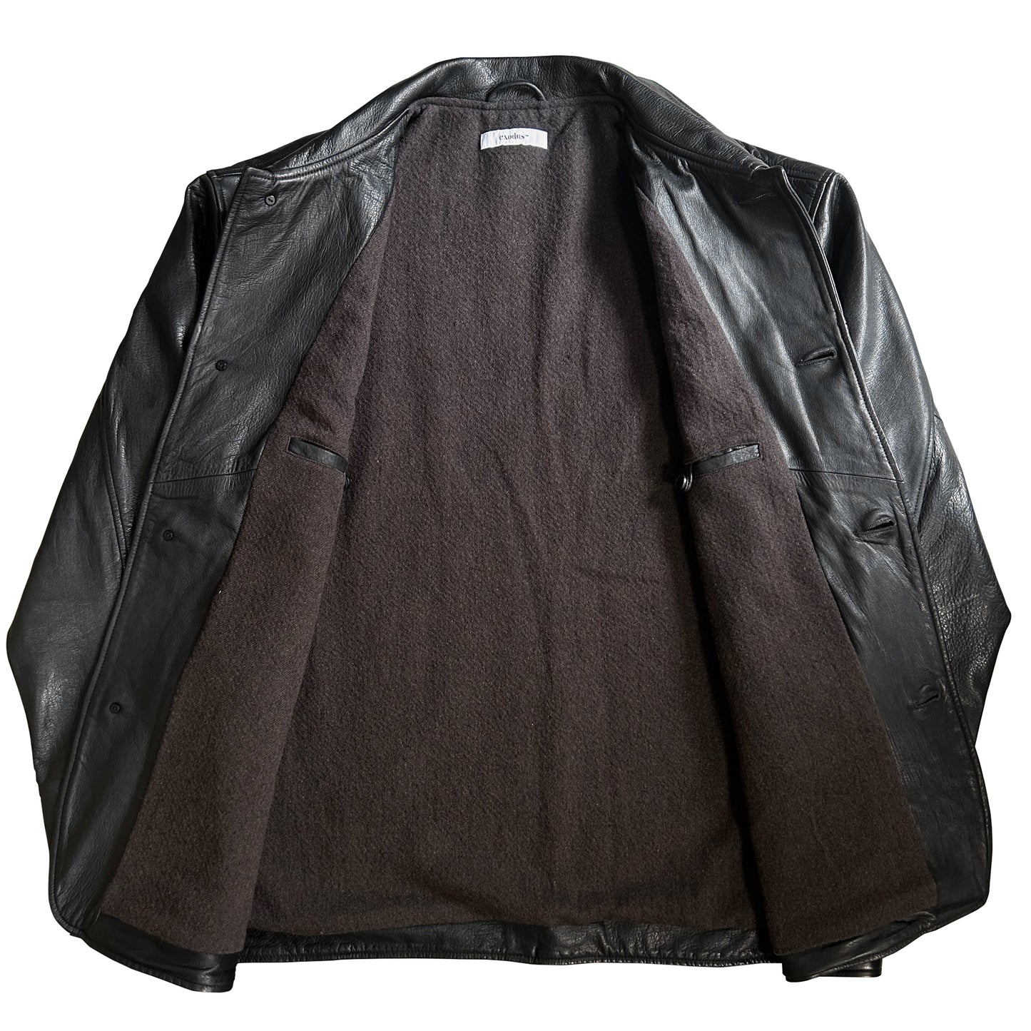 LEATHER HALF COAT