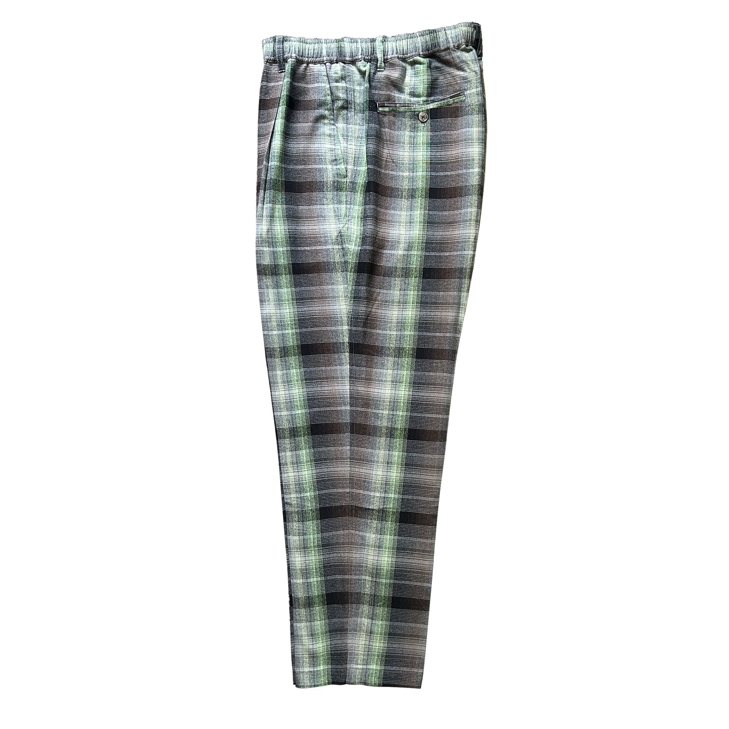 HEAVY WEIGHT RAYON OMBRE CHECK EASY PANTS