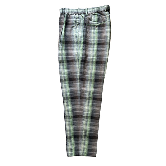 HEAVY WEIGHT RAYON OMBRE CHECK EASY PANTS