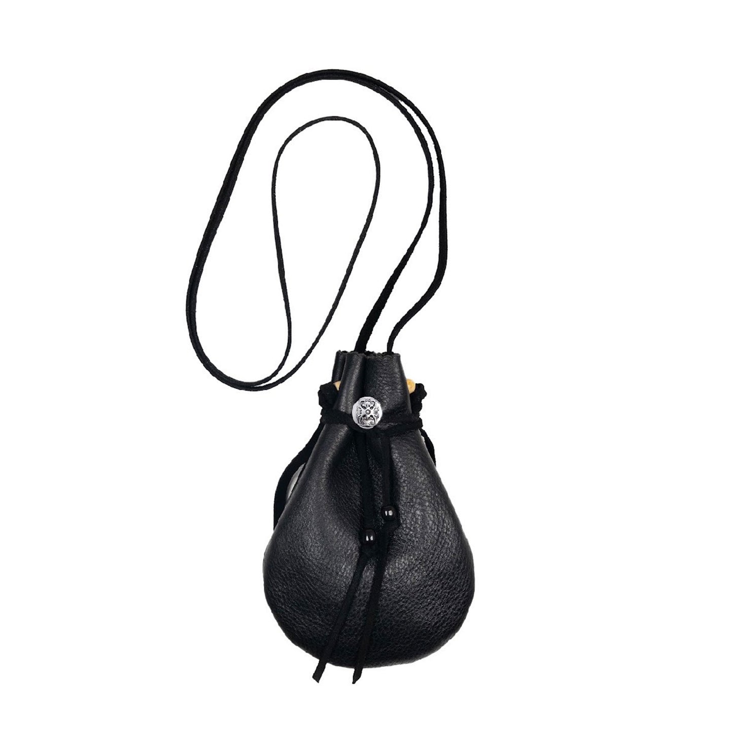 BORNEO LEATHER DRAWSTRING BAG