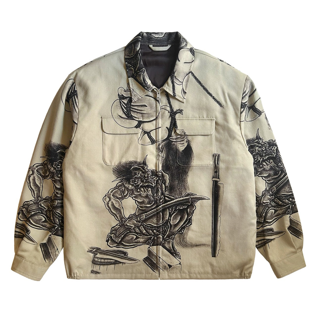 百鬼図 WOOL GABARDINE SWING TOP