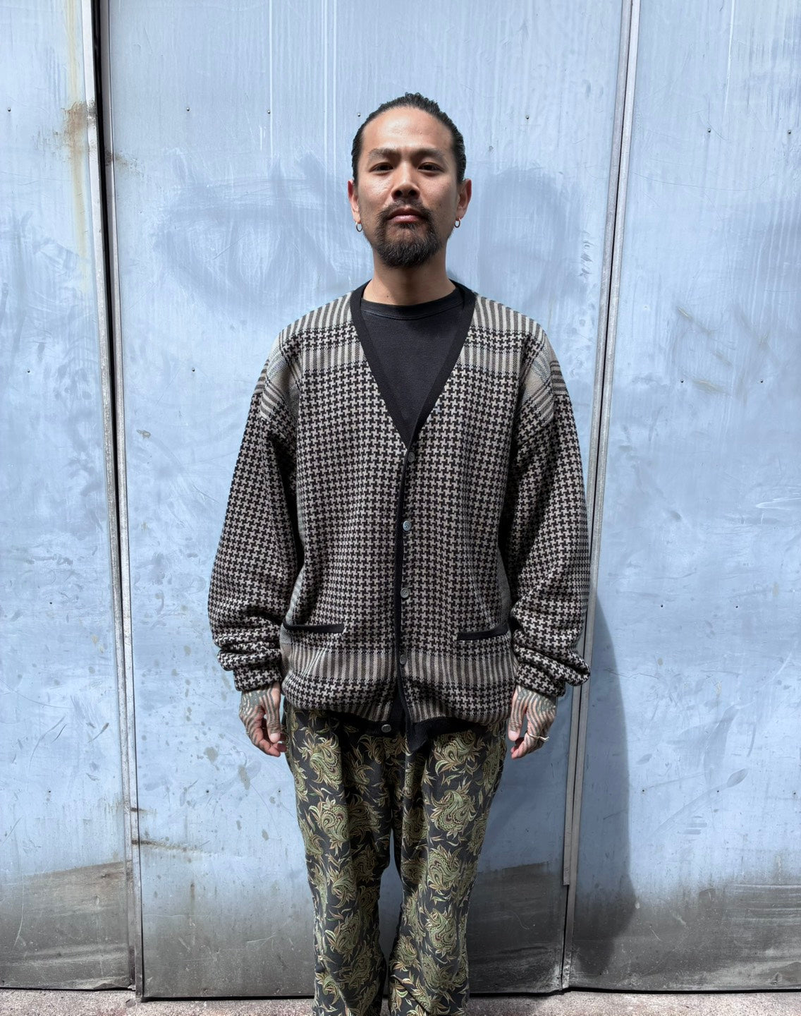 SHEMAGH JACQUARD KNIT CARDIGAN