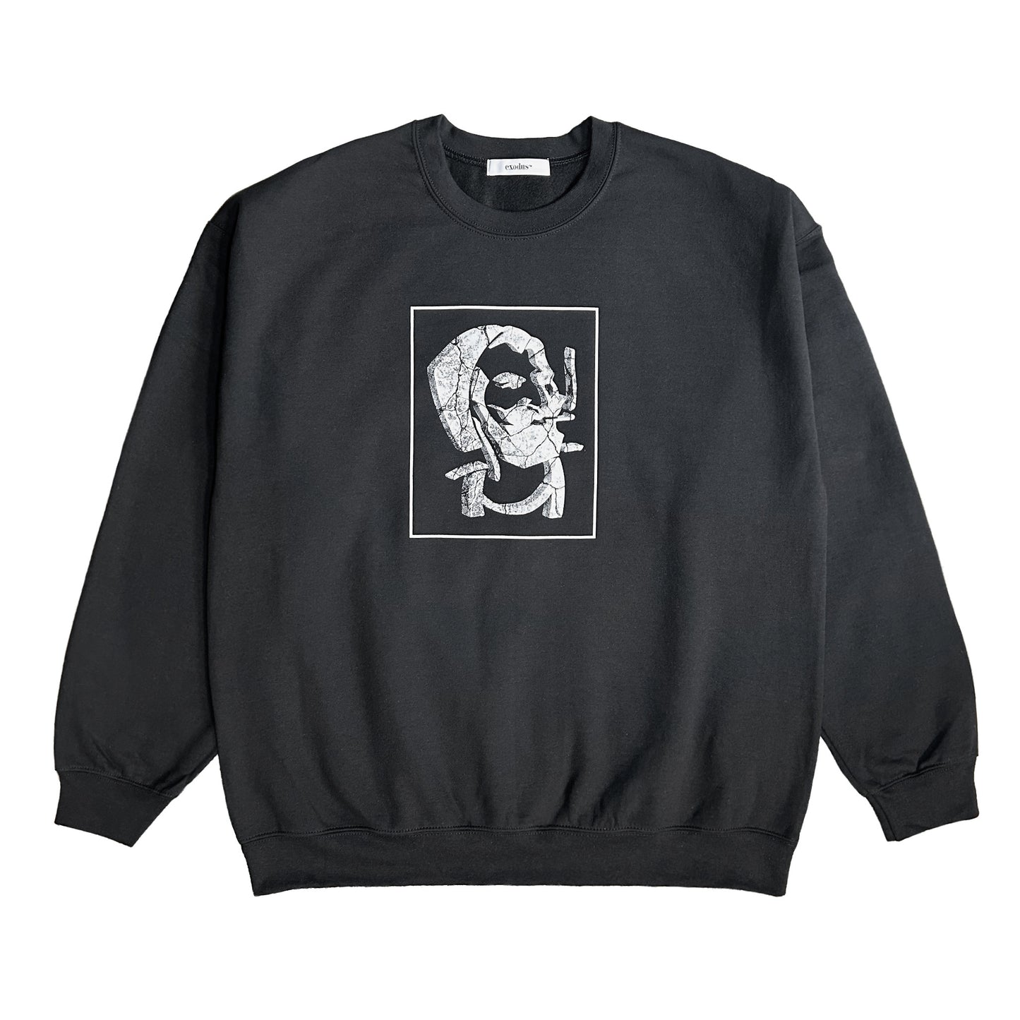 STONED ZIG-ZAG SWEAT CREW NECK