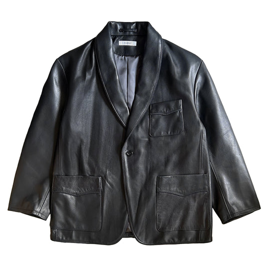 LEATHER SMOKING JACKET