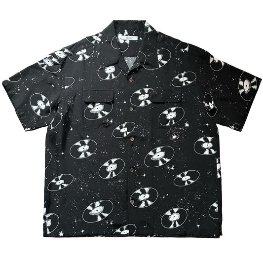 SPACE VINYL RECORD HAWAIIAN SHIRT