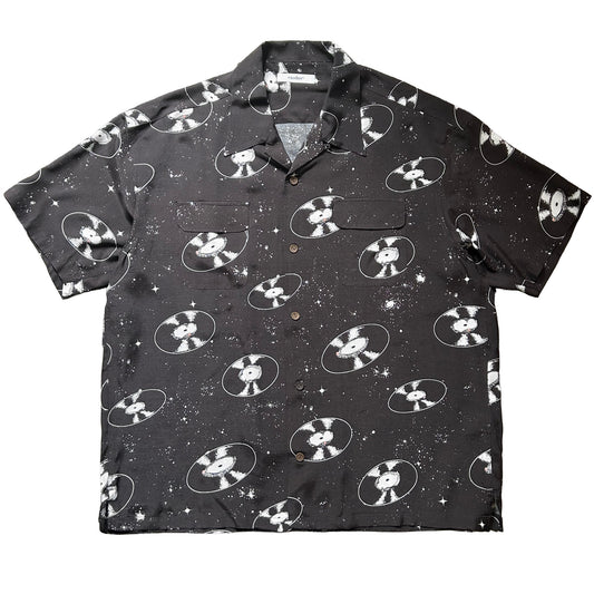 SPACE VINYL RECORD HAWAIIAN SHIRT