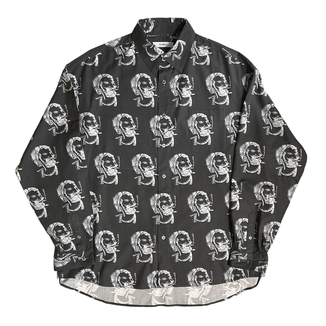 STONED ZIG-ZAG REGULAR COLLAR SHIRT